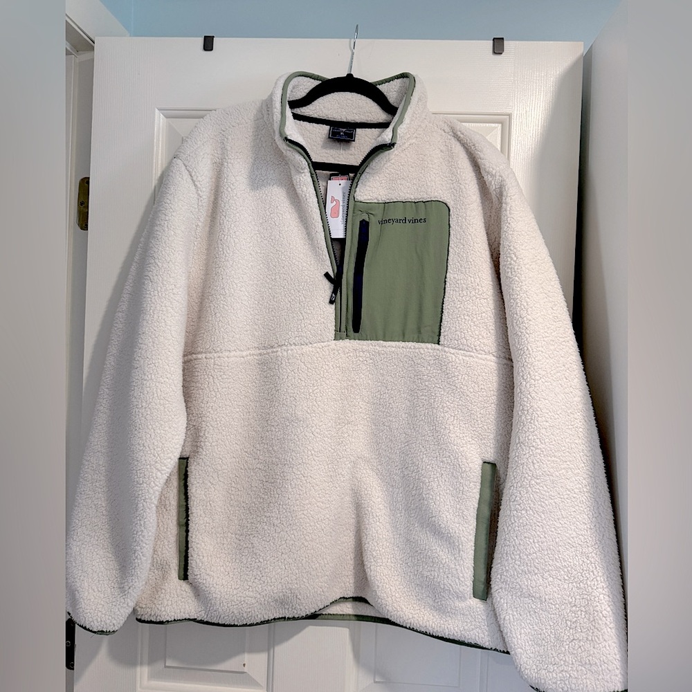 Men’s Vineyard Vines Outerwear Sherpa Sweatshirt XL - NEW